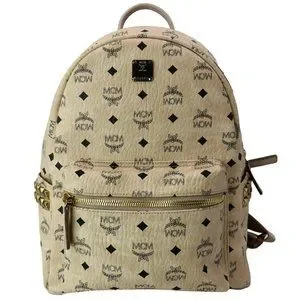 MCM Bags Mcm Stark Classic Visetos Canvas Backpack Beige Poshmark